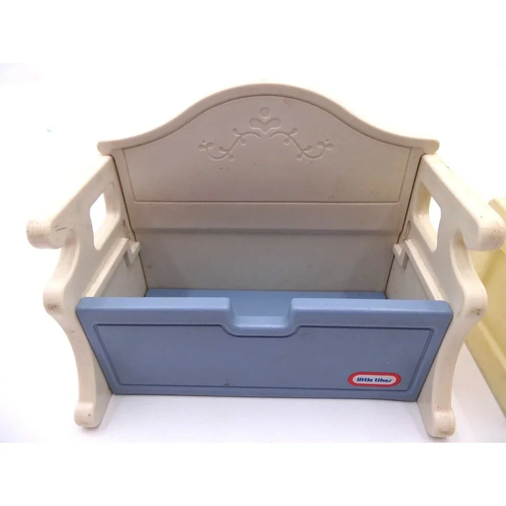 Little Tikes Dollhouse Toy Box Green White 4